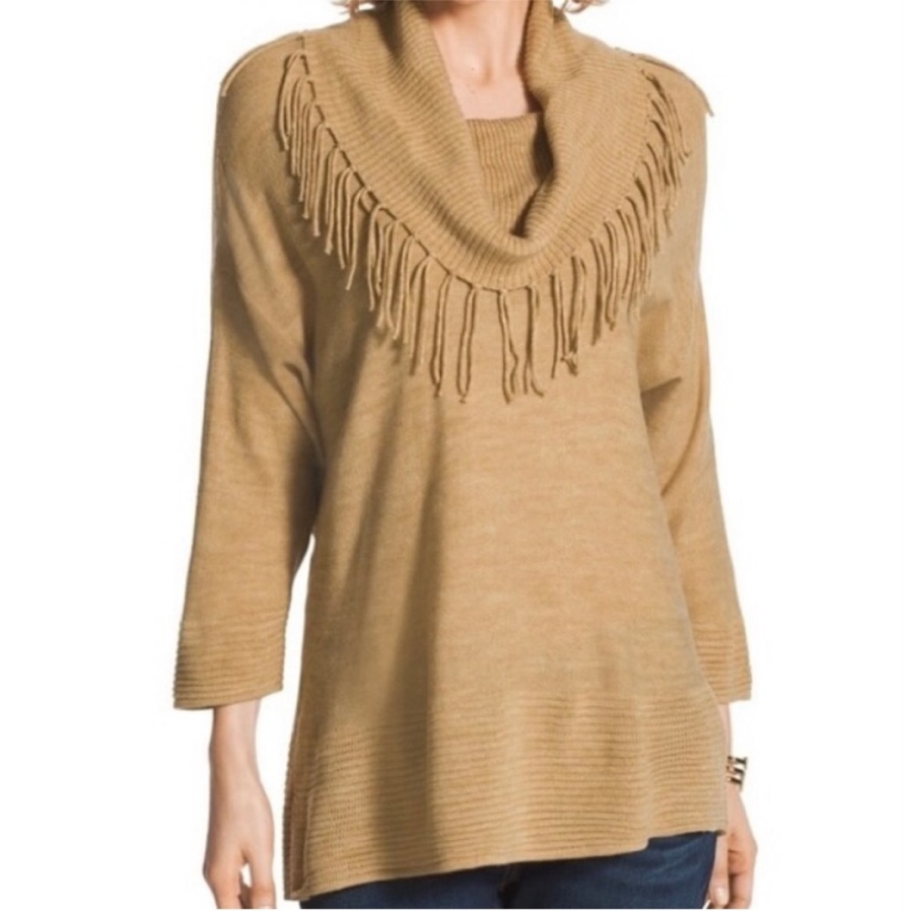 Chico’s Kyra Fringe Sweater Size 0 /Small 4